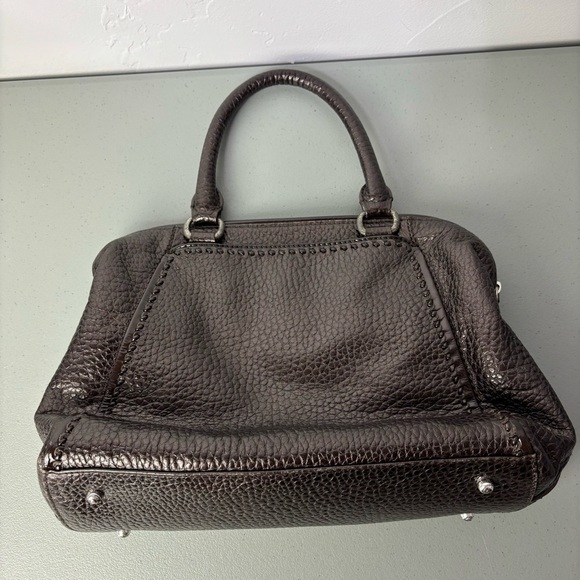 Brighton Brown Pebbled Leather Handbag Purse - Picture 8 of 10